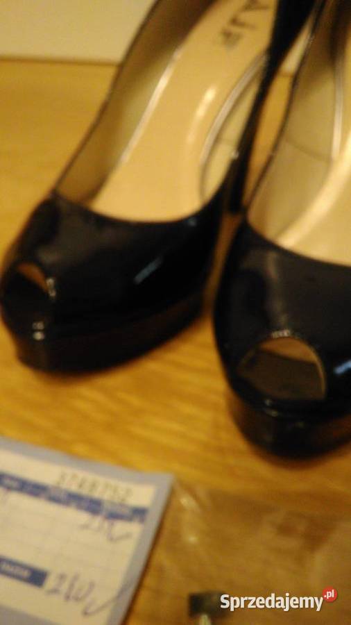 Szpilki granat skóra naturalna rozmiar 37 Warszawa sprzedam
