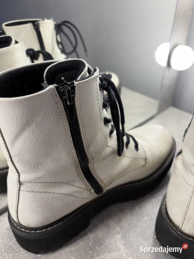 Buty zimowe jesienne trepy białe botki Kozaki Jasło