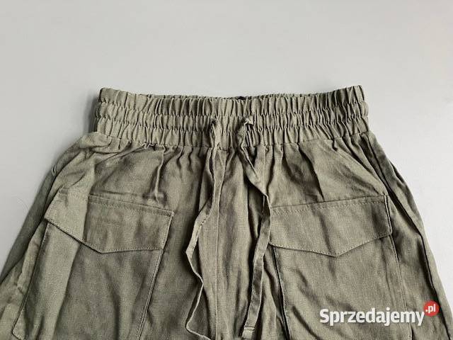 spodenki szorty xxs 32 khaki z lnem len 30 kujawsko-pomorskie Toruń