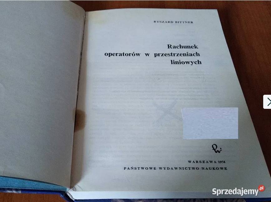 Rachunek operatorów w przestrzeniach liniowych Gdańsk
