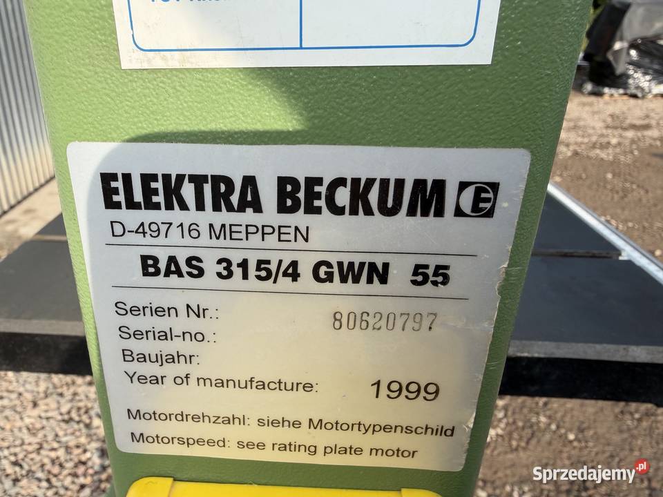 Piła taśmowa banzega ELEKTRA BECKUM BAS 315 Produkcja Kalwaria Zebrzydowska