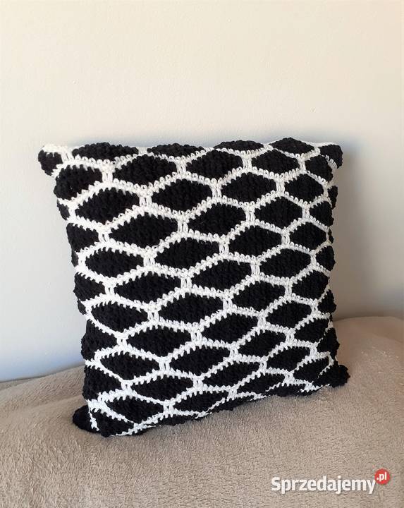 Poduszka poszewka dekoracyjna czarnobiała mazowieckie Warszawa