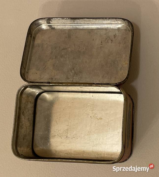 Stara metalowa puszka kolekcjonerska herbacie Łódź