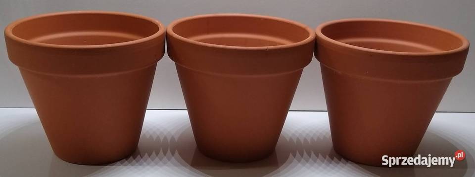 Doniczka gliniana Cermax brązowa stożkowa 3