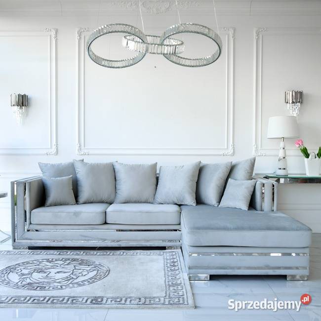 Żyrandol ECLIPSE Srebrny Lampa Wisząca Podłużna mazowieckie