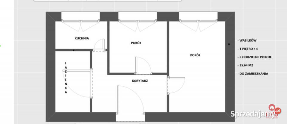 Mieszkanie 3569m2 2 pokojowe Wasilków sprzedam