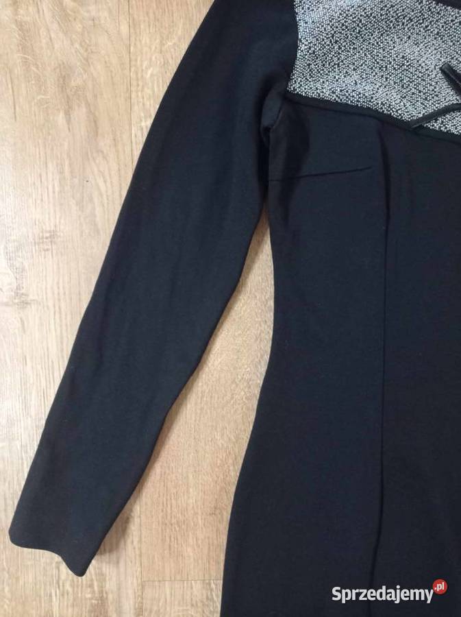 Czarna sukienka z kokardką podlaskie Hajnówka