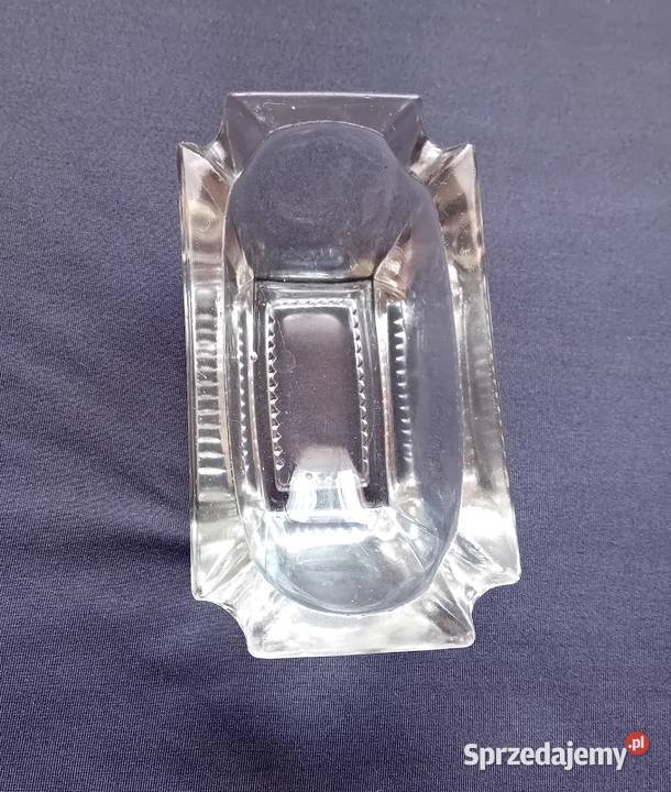 Popielniczka art deco ze szkła bezbarwnego około Koźminek sprzedam