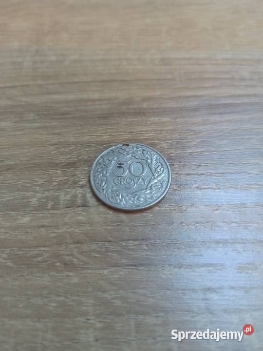 Moneta 50 groszy 1923 r Nikiel II RP Szybka Cisiec