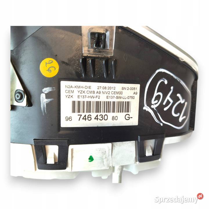 LICZNIK ZEGARY 9674643080 Peugeot 208 I 14 HDI Chełm sprzedam