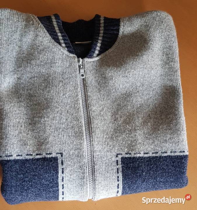 LXL sweter wełniany bluza wool zasuwany polo Kielce