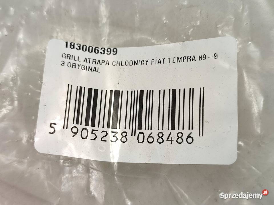 GRILL ATRAPA CHŁODNICY FIAT TEMPRA 19891996 NOWY osobowe