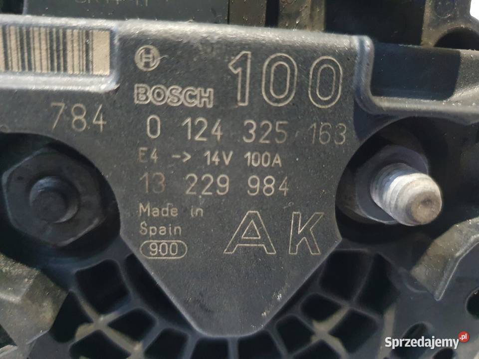 ALTERNATOR Opel Zafira B 18 16V 0124325163 sprzedam