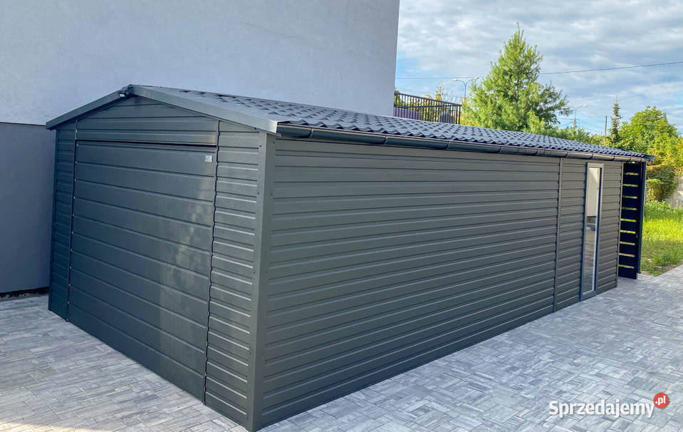 Garaż blaszany 4x6m wiata 1m brama drzwi okno Radom