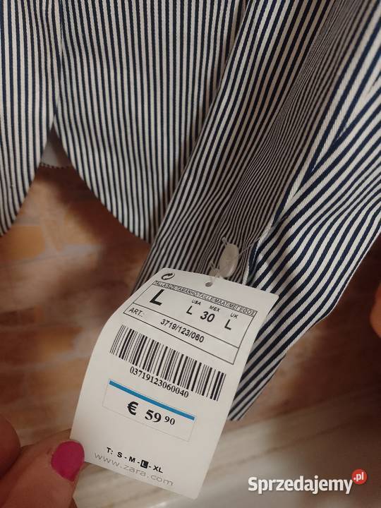 40L ZARA Biało granatowa kamizelka biznesowa z Kraków