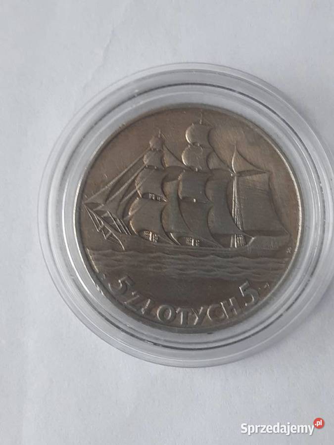 5 złotych 1936 Żaglowiec II RP kujawsko-pomorskie