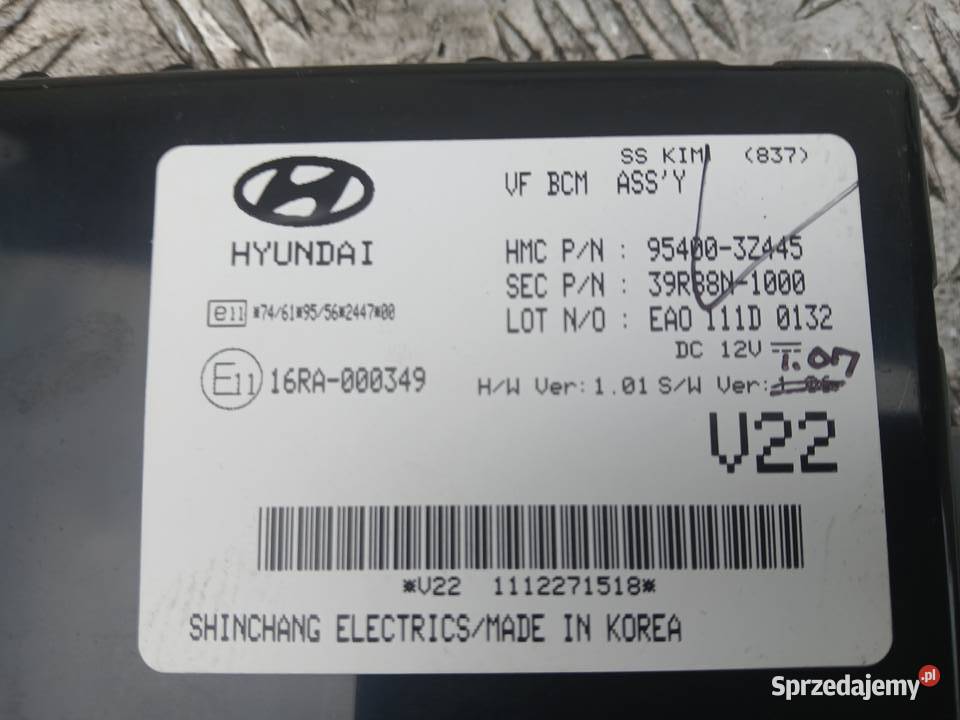 Moduł sterownik BCM 954003Z445 Hyundai i40 osobowe Radłów
