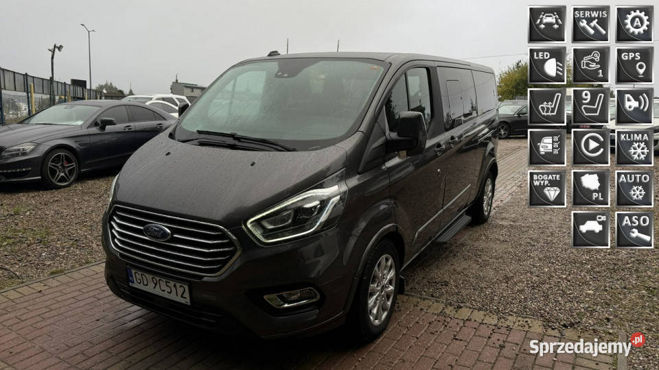 Ford Tourneo Custom 20tdci 130 automat 9os Long komputer pokładowy Gdańsk