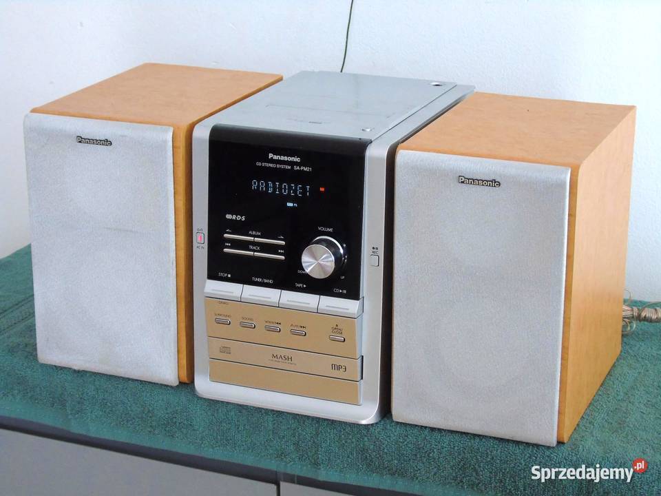 Wieża Panasonic SAPM21 kolumny CD radio RDS