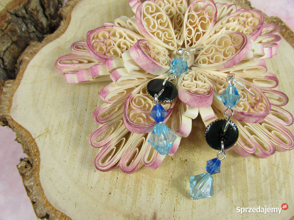 Bransoletka kolczyki zestaw guziki zielony złoty Zestawy biżuterii