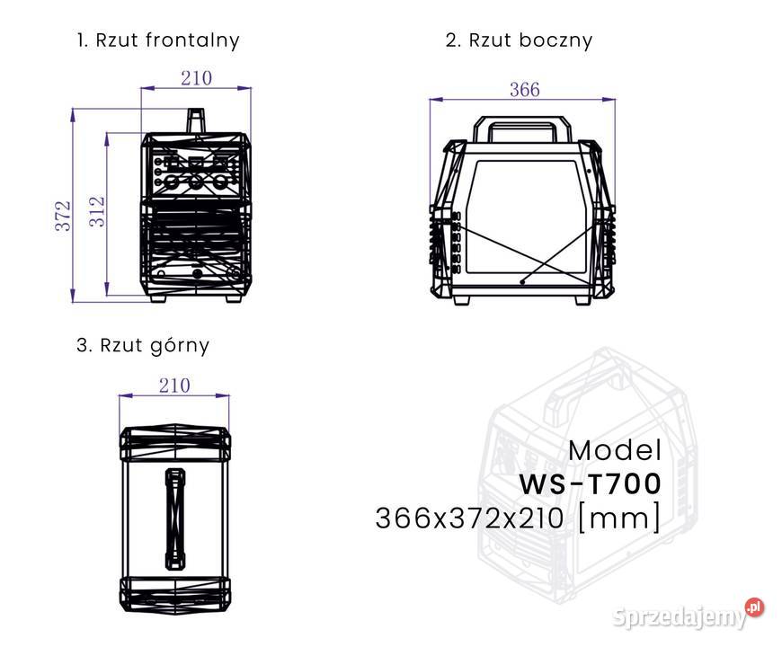 Kompaktowa spawarka laserowa T700 chłodzona Nysa