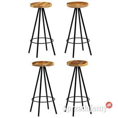 vidaXL Stołki barowe 4 lite drewno Warszawa sprzedam