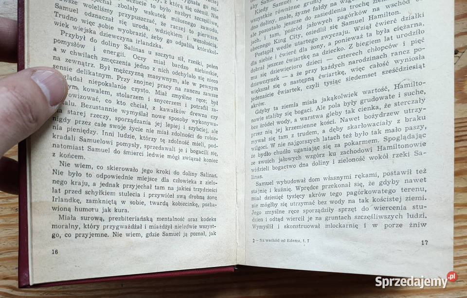 John Steinbeck Grona gniewu Na wschód edenu Sosnowiec