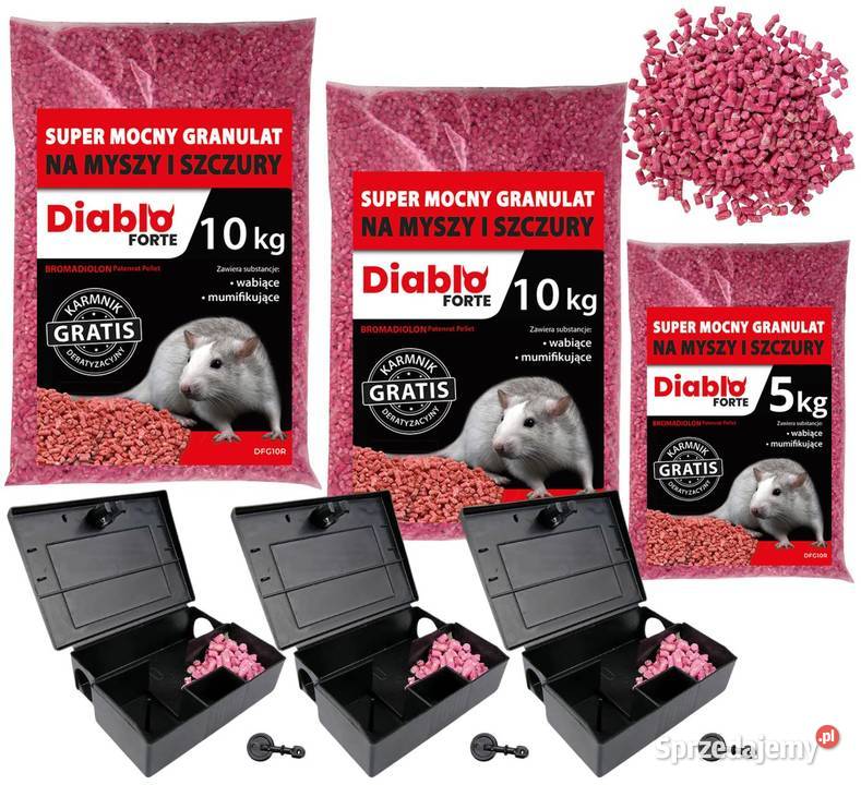 DIABLO FORTE mocna granulat trutka na MYSZY mazowieckie Cieśle