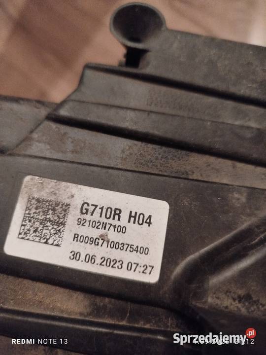 Lampa prawa dolna Hyundai Tucson 92102n7100 osobowe zachodniopomorskie Szczecin