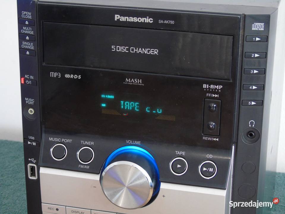 Wieża Panasonic SAAK750 USB mp3 RDS CD AUX Jasło