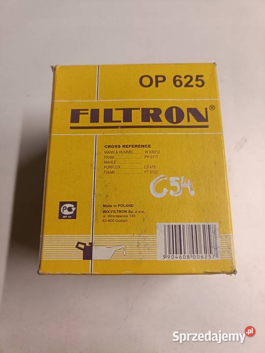 Opel Frontera A Omega A 23 TD FILTR OLEJU OP625 osobowe sprzedam