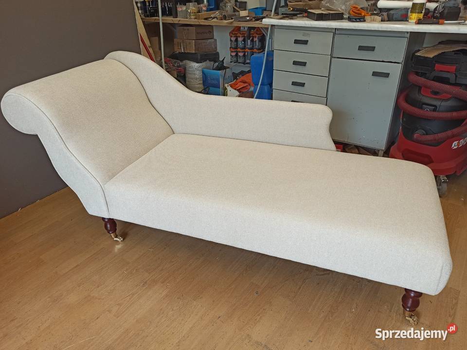 Szeląg tapicerowany leżanka Radom na wymiar brązowy/beżowy