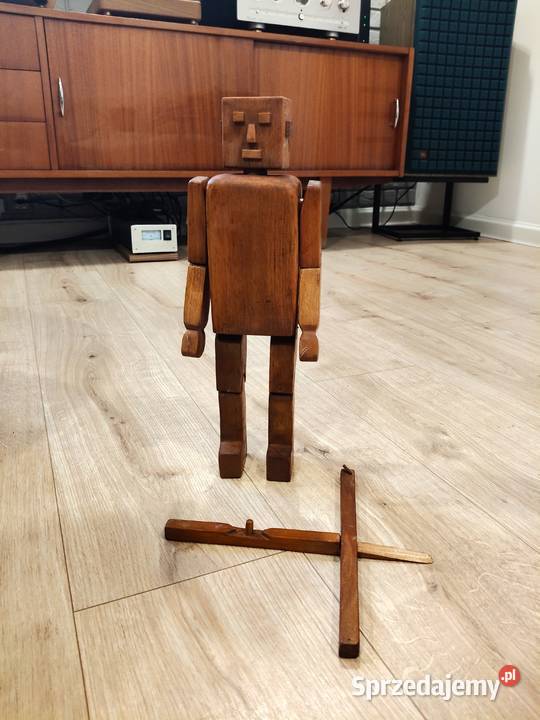 Rzeźba kinetyczna robot 38 MinecraftFolk Art wielkopolskie Kalisz sprzedam