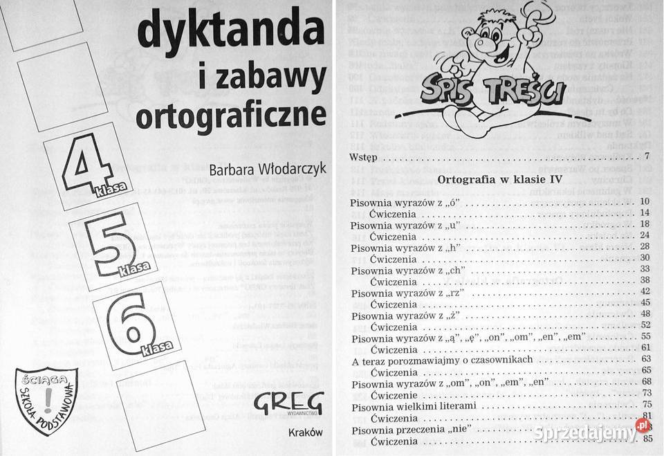 Dyktanda i zabawy ortograficzne Kl 456 Barbara