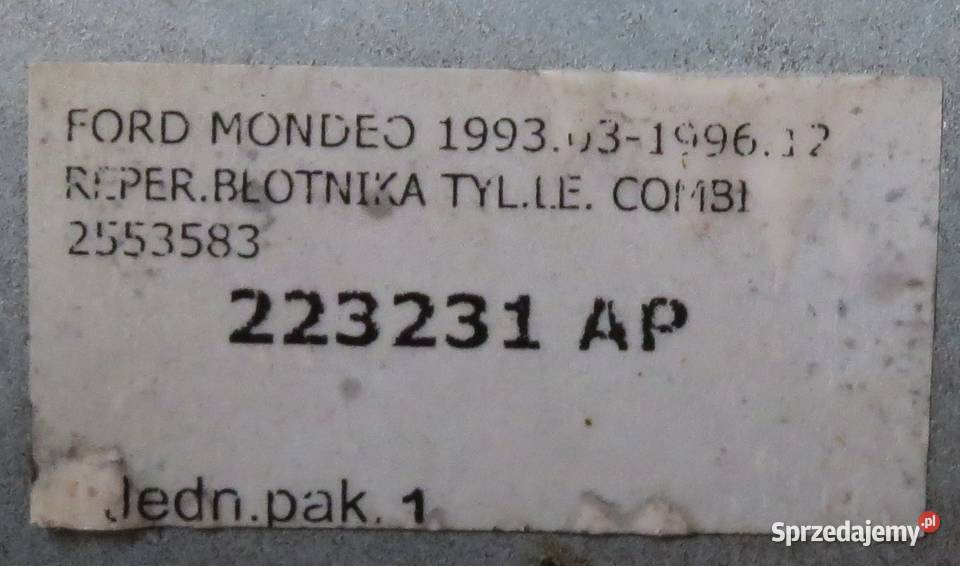 Ford Mondeo MK I Błotnik Legnica