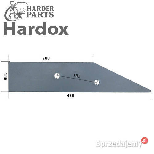Płoza krótka HARDOX 27371602L części do pługa Suwałki