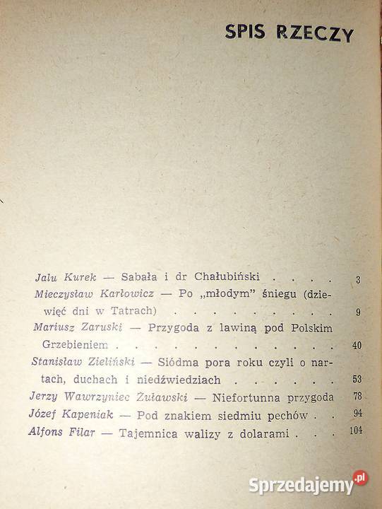 MŁ Siedem opowieści tatrzańskich Warszawa