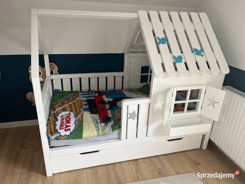 Łóżeczko drewniane domek łóżko 80x160 RATY