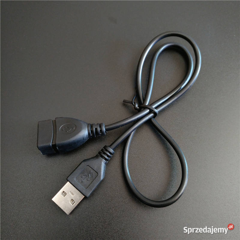 Przedłużacz USB 20 kabel długości 59 NOWY czarny kable, taśmy, przedłużacze Bydgoszcz sprzedam