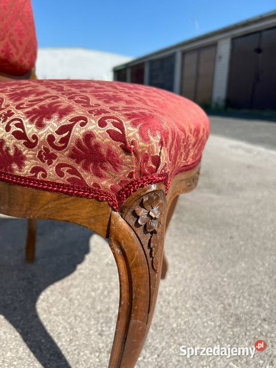 KRZESŁO barok rzeźbione dwie sztuki Warszawa