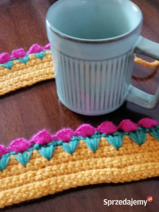 Zestaw 2 kubków z ocieplaczami i podkładkami śląskie Katowice