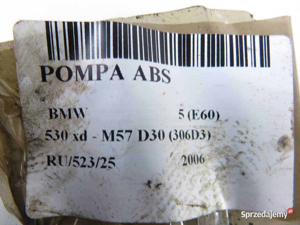 POMPA ABS BMW 5 E60 6775746 0265950668 osobowe sprzedam