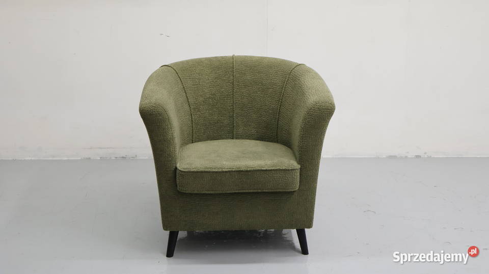 TEE WYGODNY FOTEL OKAZJA zielona tkanina wielkopolskie Poznań