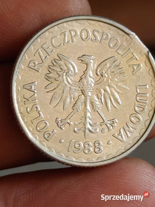 Sprzedam monete 1 zloty 1988 r odkroj blachy zzz Numizmatyka Chełm