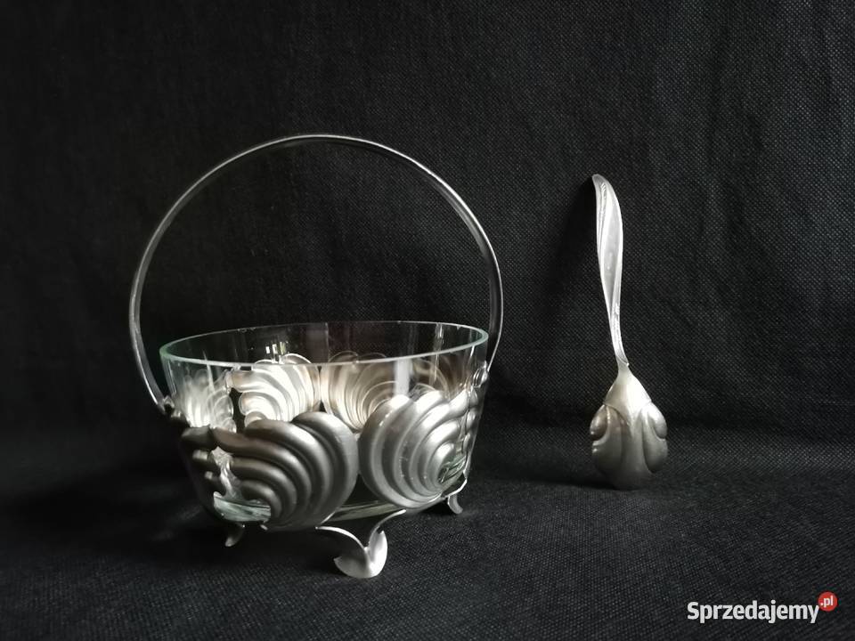 Stara posrebrzana cukierniczka cukiernica plater Porcelana i szkło Siemianowice Śląskie sprzedam