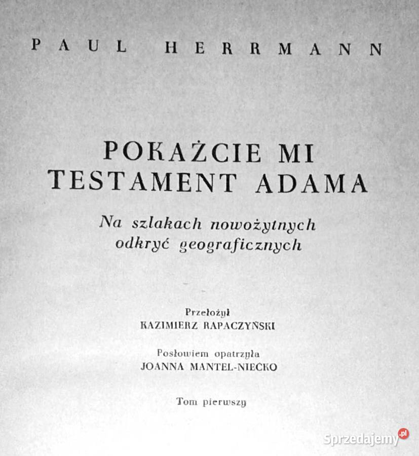 Pokażcie mi testament Adama Herrmann Paul Chełm