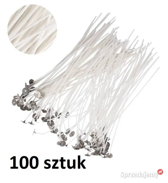 Knoty do świec z blaszką 100 sztuk 20 Świece Płock sprzedam