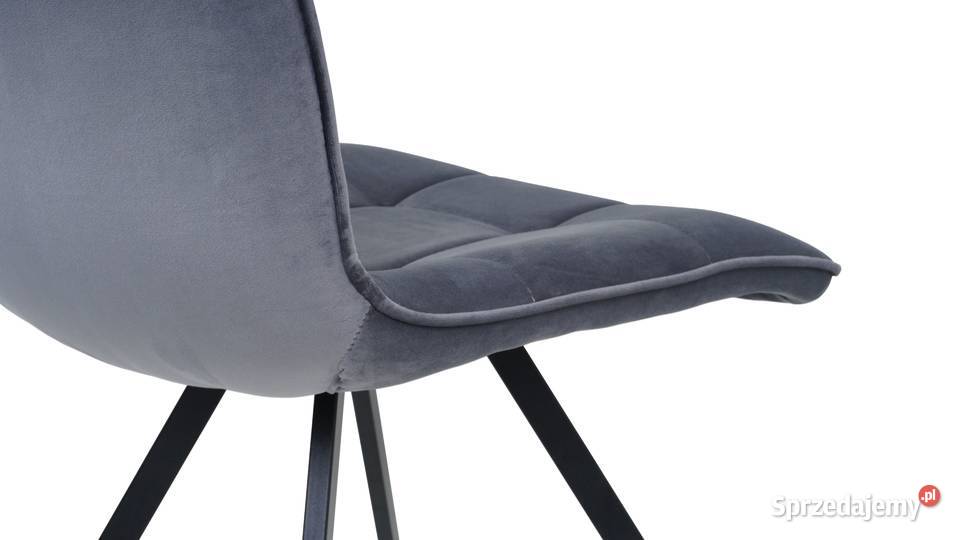 Kpl Krzeseł Antracytowych metalowe nogi 6 Gliwice sprzedam