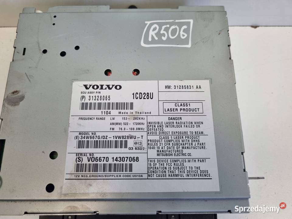 RADIO Volvo XC90 I LIFT 31328065 RADIOODTWARZACZ lubelskie Rudka