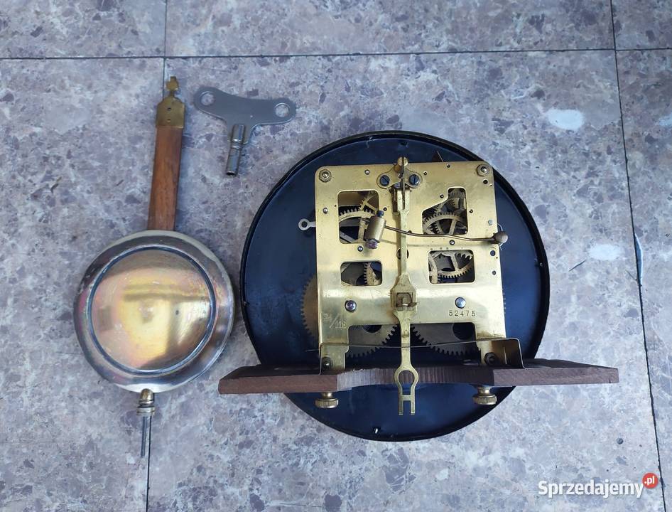 118 Stary zegar ścienny Mauthe przedwojenny Tczew